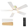 [Prime] 42" Addlon Low Profile Flush Mount RGB Ceiling Fan w/ Light & Remote (White or Black) $49.99 + Free Shipping