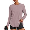 PINSPARK Women's LS Crew-Neck Pullover Workout Top (various) $4.99 + Free Shipping w/ Prime or on $35+