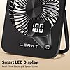 6.54" Lerat 5-Speed Portable USB Rechargeable Desk Fan w/ LED Display (Black) $9.99 + Free Shipping w/ Prime or on $35+