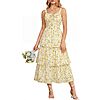 Scarlet Darkness Women's Floral Corset Maxi Dress w/ Tiered Hem & Side Pocket (Various) $15.99 + Free Shipping w/ Prime or on $35+