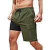 SILKWORLD Men's 9" Swim Trunks w/ Compression Liner (Various) $11.99 + Free Shipping w/ Prime or on $35+