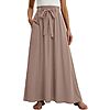 Lepunuo Women's High-Waisted Flowy Maxi Skirt w/ Pockets (Various) $9.99 + Free Shipping w/ Prime or on $35+