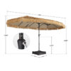 Ainfox 15' Thatched Tiki Patio Umbrella w/ Lights & Sandbags $135 + FS