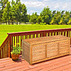 Costway 46-Gallon Acacia Wood Deck Storage Bench $119.99
