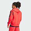 adidas men Essentials 3-Stripes Fleece Hoodie (Pure Ruby / Black) $21