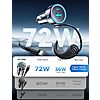 FLYLEAD 72W 3-Port USB-C Car Charger w/ 5ft Coiled Cable & PD36W/QC3.0 $7.01 + Free Shipping w/ Prime or on $35+