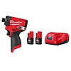 Milwaukee M12 FUEL 12V Lithium-Ion Brushless Cordless 1/4 in. Hex Impact Driver w/M12 Compact 2.0 Ah Battery (2-Pack) Starter Kit $119