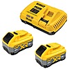 YMMV DeWalt 8 Ah Powerpack (2 Pack) Starter Kit with 12 Amp Fast Charger 20V MAX XR Lithium-Ion Battery and Charger Kit $199.5