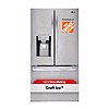 LG 36 in. 28 cu. ft. 3-Door French Door Refrigerator w/ Ice and Water Dispenser and Craft Ice in PrintProof Stainless Steel $1799