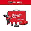 Milwaukee M12 FUEL 12V Lithium-Ion Brushless Cordless 1/2 in. Hammer Drill Kit with 4.0 Ah and 2.0 Ah Battery and Soft Case $129
