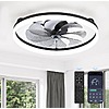LEDIARY 20in Flush Mount White Modern 6-speed Ceiling Fan with Dimmable Lights & Remote, 3000K-6000K Dimmable LED +Free Shipping $39