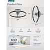 LEDIARY Black 20in Low-Profile Flush Mount 6-Speed Ceiling Fandelier Dimmable w/ 3-color temperature (3000-6000K) Light, Controlled by App or Remote $40 + Free Shipping