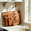 Astercook Deep-Carbonized Bamboo Cutting Boards for Kitchen with Wood Storage Stand $23.72