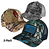 3-PACK: Kryptek Men's Caps (Trojan, American Flag) $13.50 + Free Shipping