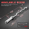 Signature Fitness Olympic Curl Bar, 4FT Alloy Steel Barbell with 2IN Sleeves, Silver Finish for Bicep and Tricep Training $10 @ Walmart