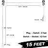 15' Plug-In Pendant Light Cord w/ E26 Socket & On/Off Switch (White) $5.49 + Free Shipping w/ Prime or on $35+