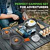 15-Piece NutriChef Nonstick Camping Cookware Set w/ Mesh Bag (Grey) $18.99 + Free Shipping w/ Prime or on $35+