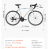VEVOR Road Bike, 700C Wheels Racing Bike, SHIMANO 21 Speeds Drivetrain City Commuter Road Bicycle $199