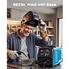 SEESII 135A MIG Welder 110V - 3-in-1 Gasless Flux Core/Lift TIG/Stick Welding Machine, 7.7lbs Portable IGBT Inverter, Large Digital Display Multi Process Welder $66.49