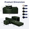 MAXYOYO Convertible Folding Floor Sofa w/ Pull-Out Ottoman, Pillow & Armrests (5 Colors) $104.99 + Free Shipping