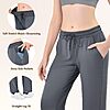 Walifrey Wide Leg Sweatpants for Women with Pockets Black XL $5.99
