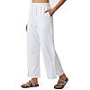 Libin Women Linen Pants Casual Travel Side Slit Ankle Pants $9.89