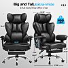 COMHOMA Big and Tall Office Chair Heavy Duty Wide Ergonomic Gaming Chair with Deluxe Embossing Designed Leather with Foot Rest $128.79