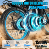 EOEOTWO E02 1500W Peak 48V20AH Electric Bike 26" Fat Tire Ebike blue $470 + Free Shipping