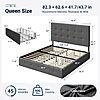 Allewie Upholstered Queen Size Platform Bed Frame with 4 Storage Drawers and Headboard, Square Stitched Button Tufted, Mattress Foundation with Wooden Slats Support $165.59