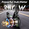 Electric Scooter, 350W/500W Motor, 21/28/40 Miles Long Range, 19 MPH Max Speed, 8.5" Solid Tire, Lightweight EScooter with Dual Brakes & Lights, APP $139.98