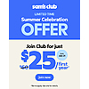 New Sam's Club Members: 1-Year Plus Membership $55, 1-Year Club Membership $25
