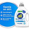 [S&S, AC] $7.45: all Free Clear Original Liquid Laundry Detergent for Sensitive Skin, Unscented, Hypoallergenic, 82.5 oz, 110 Loads
