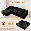Korser 110" L-Shaped Boneless Modular Sectional Sofa w/ Chaise & Side Pockets $239.99 + Free Shipping