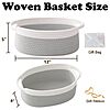 3-Pack HZFTJOY 12"x8"x5" Woven Cotton Rope Basket w/ handle $9.99 + Free Shipping w/ Prime or on $35+