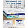 4" BEDELITE Dual Layer King Size Memory Foam Mattress Topper $37.49 + Free Shipping