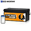 ECO-WORTHY 3584Wh 12V 280Ah Metal Case LiFePO4 Battery w/Bluetooth & Low Temp Cutoff - Built-in 200A BMS $260 + Free S/H