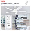 TCL Ceiling Fans with Lights, 52 Inch Ceiling Fan with Light and Remote Control, Reversible DC Motor, Noiseless, Dimmable 36W LED, Modern Ceiling Fan  White or Black $70.99
